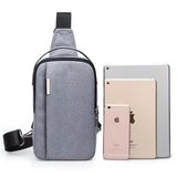 Men's Crossbody Messenger Bag Waterproof Nylon Chest Pack