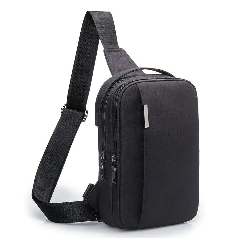 Men's Crossbody Messenger Bag Waterproof Nylon Chest Pack