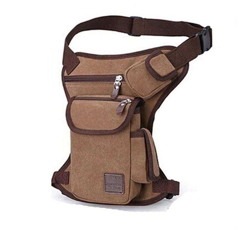 Canvas Drop Leg Bag Waist Fanny Pack Hip Bum Military Travel