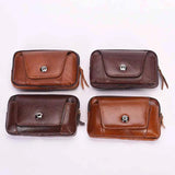 Leather Waist Bag for Men Fanny Pack Belt Bag Money Phone Purse