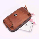 Leather Waist Bag for Men Fanny Pack Belt Bag Money Phone Purse