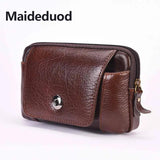 Leather Waist Bag for Men Fanny Pack Belt Bag Money Phone Purse