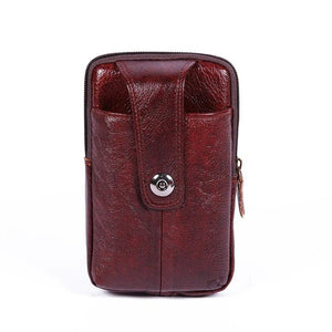 Designer Leather Waist Bag Men Fanny Pack Bum Bag Belt Bag Money Phone Purse