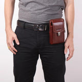 Oil Wax Cowhide Men's Belt Bag Small Travel Fanny Pack