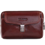 Oil Wax Cowhide Men's Belt Bag Small Travel Fanny Pack