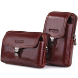 Oil Wax Cowhide Men's Belt Bag Small Travel Fanny Pack