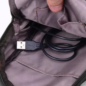 Anti Theft Crossbody Bag USB Charging Shoulder Bag Men School Trip Messenger Bag