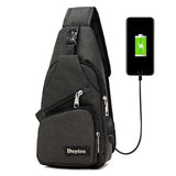 Anti Theft Crossbody Bag USB Charging Shoulder Bag Men School Trip Messenger Bag