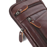 Leather Waist Bag Men's Mobile Phone Bag Outdoor Shoulder Small Bags