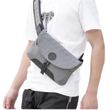 Casual Crossbody Bag for Men USB Charging Waist Chest Bags