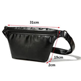 Men Waist Pack Chest Bag Pu Leather Funny Pack Belt Bags Women
