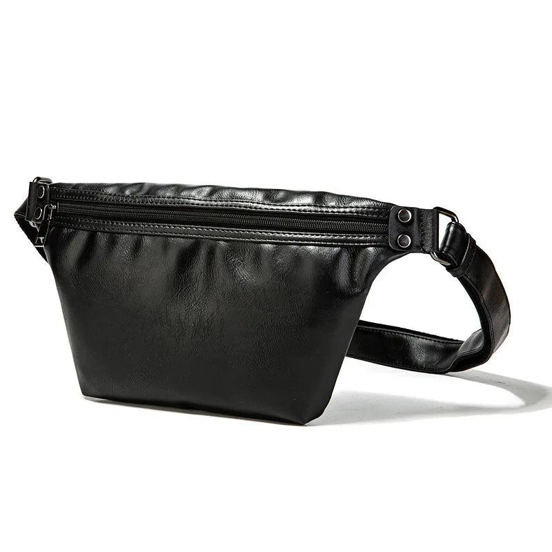 Men Waist Pack Chest Bag Pu Leather Funny Pack Belt Bags Women