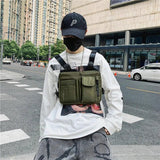 Tactical Chest Bag Streetwear Hip-Hop Unisex Travel Utility Nylon Waterproof