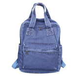 Vintage Denim School Backpack for Girls
