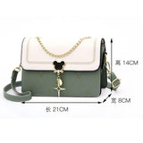 Flap Ladies Shoulder Bag PU Soft Material Chain Bag Birthday Gift