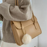 Vintage Women Shoulder Bag PU Leather Tote Handbags Female Shoulder Hand Bag