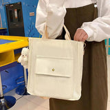 Corduroy Shoulder Bag Reusable Tote Casual Shopping Bags for Women