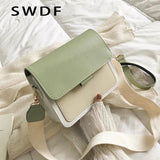 Leather Crossbody Messenger Bag for Women