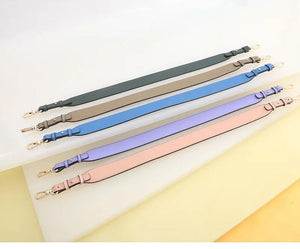 Vintage Wide Leather Crossbody Bag Strap Solid Bandouliere Femme