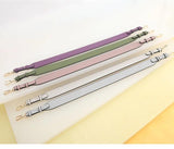 Vintage Wide Leather Crossbody Bag Strap Solid Bandouliere Femme