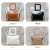 Valenkuci Transparent Tote Bags for Women High Hand Clear Bag Bolsa