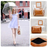 Valenkuci Transparent Tote Bags for Women High Hand Clear Bag Bolsa