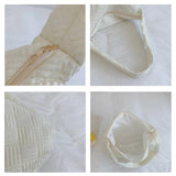 Female Casual Large Capacity Shoulder Tote Bags Cotton Clothing Texture