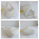 Female Casual Large Capacity Shoulder Tote Bags Cotton Clothing Texture