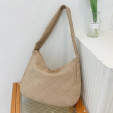 Female Casual Large Capacity Shoulder Tote Bags Cotton Clothing Texture