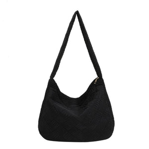 Female Casual Large Capacity Shoulder Tote Bags Cotton Clothing Texture