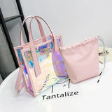 Colorful Tote Bag Laser Composite Shoulder Crossbody Bag