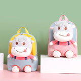Kids Cow Animal Patchwork Plush Backpack for Boys Girls