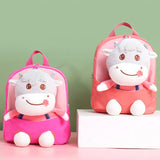 Kids Cow Animal Patchwork Plush Backpack for Boys Girls