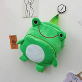 Cute Cartoon Frog Backpack for Toddlers, Plush School Bag for Kids