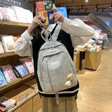 Striped Corduroy Backpack Schoolbag For Teens Boys Girls