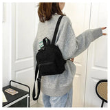 Female Mini Plush Backpack Solid Little Girls Wild Soft Autumn Winter Small Dayp