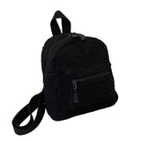 Female Mini Plush Backpack Solid Little Girls Wild Soft Autumn Winter Small Dayp