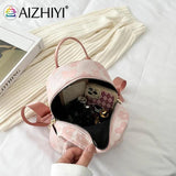 Flower Print Small Backpack Canvas School Bag