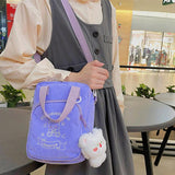 Women Patchwork Corduroy Backpack Casual Large Capacity Handbags
