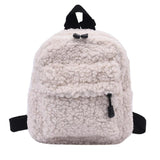 Kids Plush Solid Backpack Shoulder Bag Rucksack