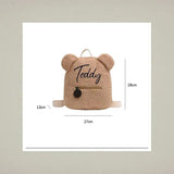 Personalized Brown Bear Backpack Plush Bag
