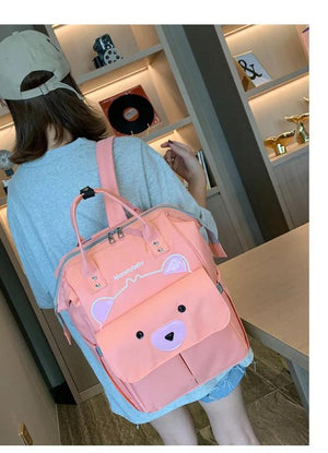 Amiqi Diaper Bag Waterproof Large Capacity Mommy Backpack