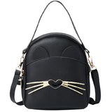 Ladies Cat Pattern Small Bag Printed Backpack H231D