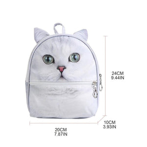 Lightweight 3D Animal Print Schoolbag for Daily Wear