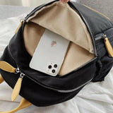 Patchwork Large Capacity School Book Bag Zipper Travel Mochila