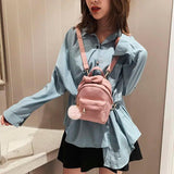 Solid Nylon Water Proof Mini Backpack Crossbody Bag