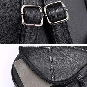 Mini PU Leather Backpack for Teens College School Travel