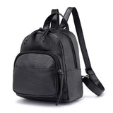 Mini PU Leather Backpack for Teens College School Travel