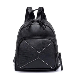 Mini PU Leather Backpack for Teens College School Travel