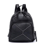 Mini PU Leather Backpack for Teens College School Travel